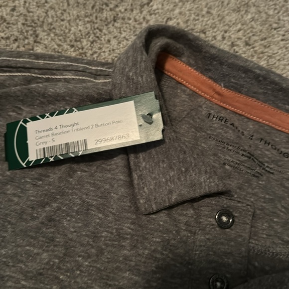 THREADS 4 THOUGHT
Garret Baseline Triblend 2 Button Polo - Small- NWT - Picture 3 of 4